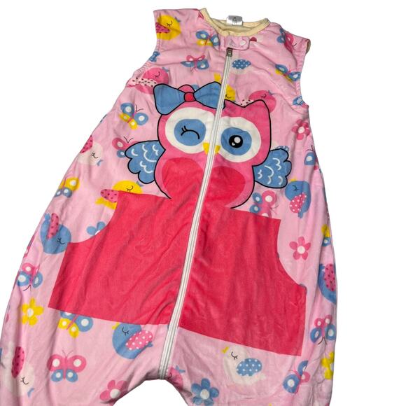 Michley Plush Sleep Sack Sleeper Jumpsuit Owl Butterflies Baby Infant Medium - Picture 3 of 8